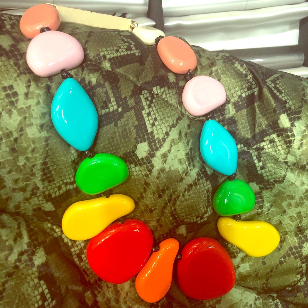 Rainbow beaded chunks necklace * New Spring 2022